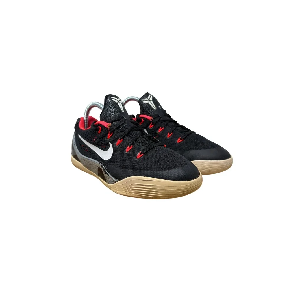 Nike Kobe 9 EM Low Black Laser Crimson Kids 5Y Basketball Shoes 653593-001